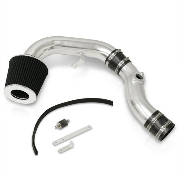 AJP Distributors JDM Polish Cold Air Intake CAI Induction Aluminum Pipe Piping System Filter Compatible/Replacement For Subaru Impreza WRX STi EJ20 EJ25 2002 2003 2004 2005 2006 2007 02 03 04 05 06 07