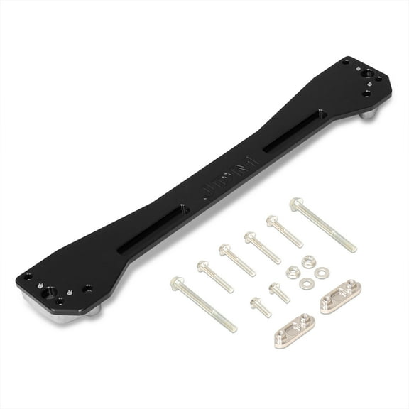 AJP Distributors JDM Rear Lower Suspension Chassis Aluminum Subframe Brace Support Tie Bar Control Arm Kit Black Compatible/Replacement For Honda Civic EJ EK EM 1996 1997 1998 1999 2000 96 97 98 99 00