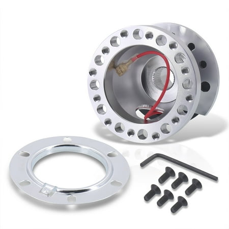 AJP Distributors JDM Sport Aluminum 6 Hole Bolt Pattern Steering Wheel Adapter Hub Removable Quick Release Boss Kit Compatible/Replacement For Honda Civic Accord Prelude Odyssey S2000 Acura RSX TL CL