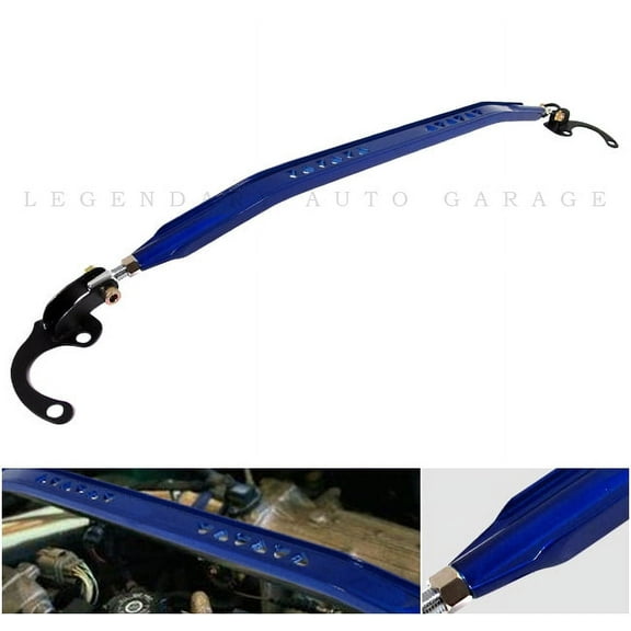 AJP Distributors JDM Sport Front Upper Blue Aluminum Strut Tower Brace Stabilizer Bar Suspension Handling Compatible/Replacement For Honda Prelude 1992 1993 1994 1995 1996 92 93 94 95 96