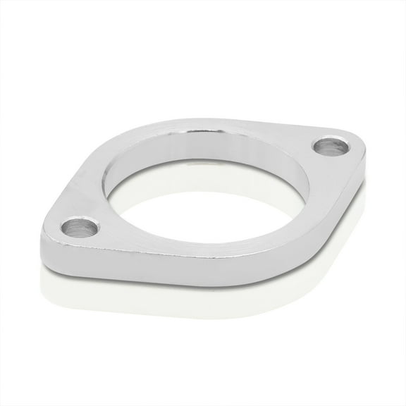 AJP Distributors JDM Universal 2.5" ID Diameter 2 Bolt Hole Forged Steel Catback Exhaust Muffler Header Weld-On Adapter Flange Weldable Extension Connection Pipe Piping Turbo Charger Connector Adaptor