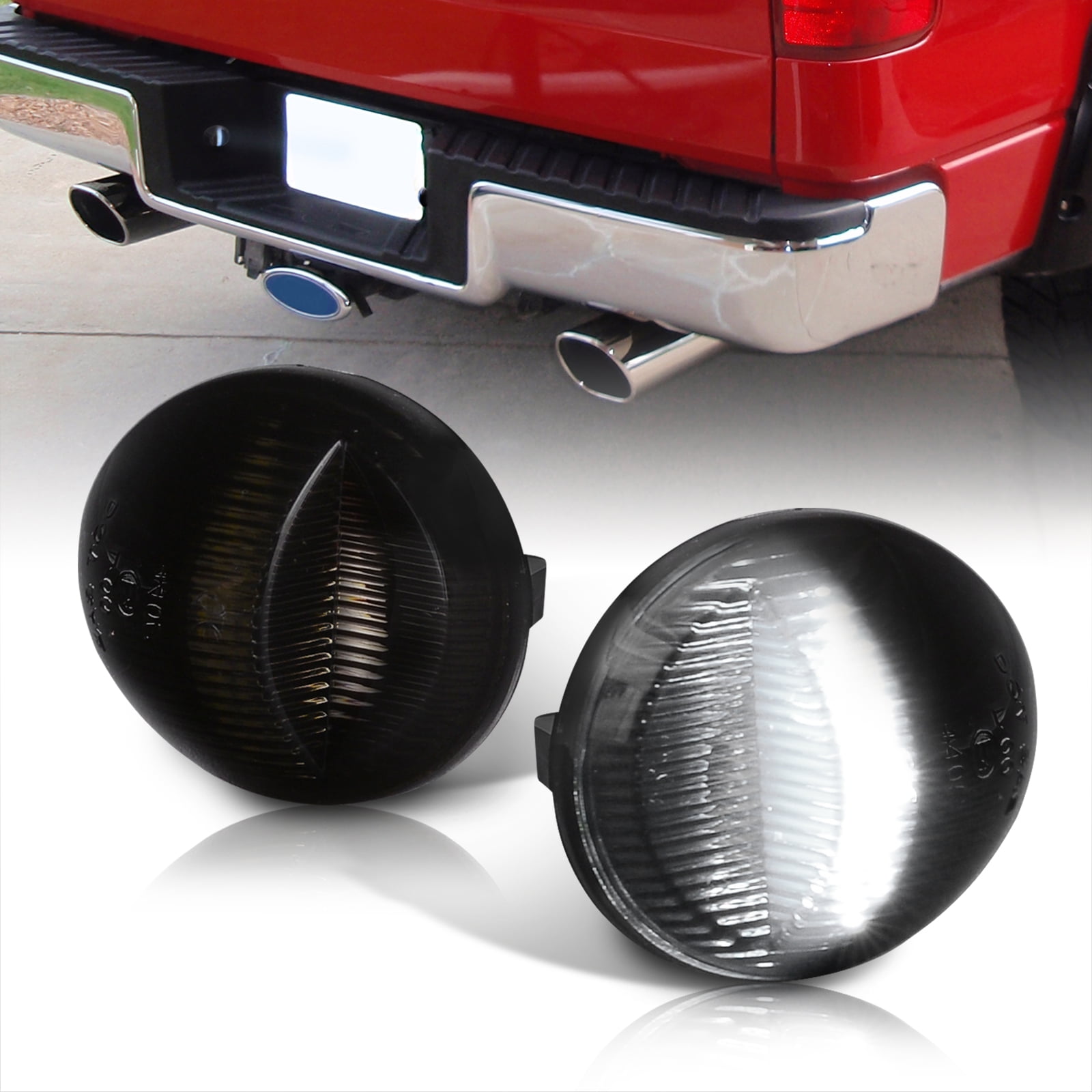 AJP Distributors LED License Plate Lights Lamps Pair Compatible