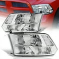 thumbnail image 1 of AJP Distributors Quad Headlights Lamps Chrome Housing Clear Signal Assembly LH+RH Compatible/Replacement For Dodge Ram 2009 2010 2011 2012 2013 2014 2015 2016 2017 2018 09 10 11 12 13 14 15 16 17 18, 1 of 9