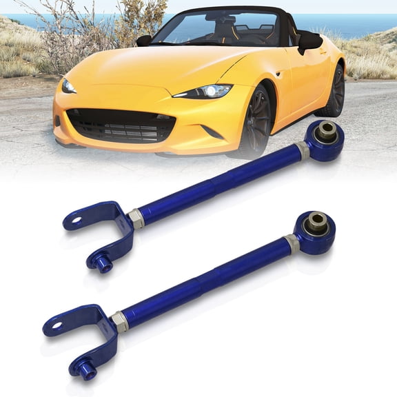 AJP Distributors Rear Lower Suspension Adjustable Camber Kit Control Arm UCA Set Blue Compatible/Replacement For Mazda Miata MX-5 ND MX5 2016 2017 2018 2019 2020 2021 2022 2023 16 17 18 19 20 21 22 23