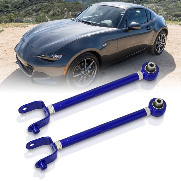 AJP Distributors Rear Lower Suspension Adjustable Traction Control Arms Rods Kit Blue Compatible/Replacement For Mazda Miata MX-5 ND MX5 2016 2017 2018 2019 2020 2021 2022 2023 16 17 18 19 20 21 22 23