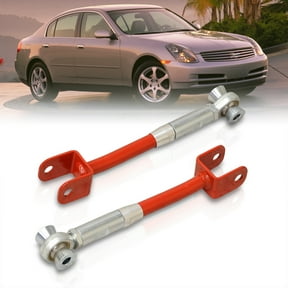 AJP Distributors Rear Lower Suspension Alignment Adjustable Control Arms Camber Kit Red Compatible/Replacement For Nissan 350Z Z33 / Infiniti G35 V35 350GT VQ35DE 2003 2004 2005 2006 2007 2008 2009