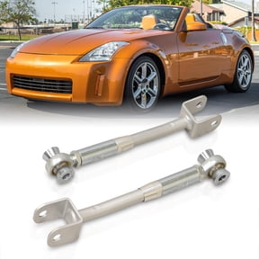 AJP Distributors Rear Lower Suspension Alignment Adjustable Control Arms Camber Kit Silver Compatible/Replacement For Nissan 350Z Z33 / Infiniti G35 V35 350GT VQ35DE 2003 2004 2005 2006 2007 2008 2009
