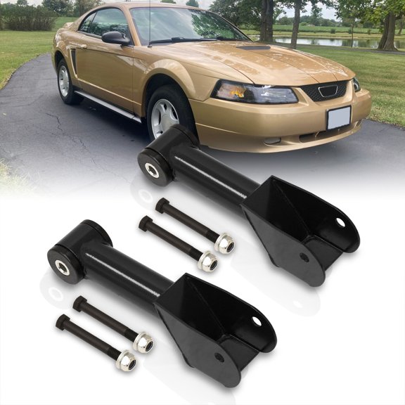AJP Distributors Rear Upper Suspension Steel Control Arms Pair Bushings Kit Black Compatible/Replacement For Ford Mustang 79 80 81 82 83 84 85 86 87 88 89 90 91 92 93 94 95 96 97 98 99 00 01 02 03 04