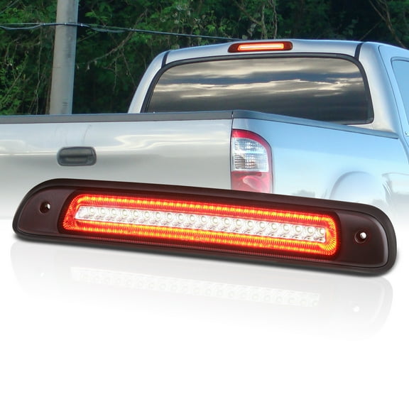 AJP Distributors Red Lens Chrome Housing LED Third 3RD Brake Lights Upper Cargo Roof Stop Tail Lamps Compatible/Replacement For Toyota Tundra 2000 2001 2002 2003 2004 2005 2006 00 01 02 03 04 05 06