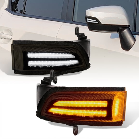 AJP Distributors Sequential LED Mirror Turn Signal Lights Smoke Compatible/Replacement For Subaru WRX STI Impreza Legacy Outback Forester Crosstrek XV 2012 2013 2014 2015 2016 2017 2018 2019 2020 2021