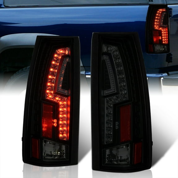 AJP Distributors Smoke Lens Black Housing Brake Stop LED Tail Lights Lamps Compatible/Replacement For Chevrolet GMC Chevy C/K 1500 2500 3500 1988 1989 1990 1991 1992 1993 1994 1995 1996 1997 1998 1999