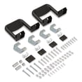 thumbnail image 1 of AJP Distributors Universal 2-Piece Cast Billet Aluminum Black Side Hoop Steps Nerf Bars Pair Set of 2 + Mounting Brackets Hardware Compatible/Replacement For Chevy Ford Jeep Dodge Ram Pickup Truck SUV, 1 of 4