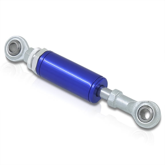 AJP Distributors Universal 6" Inch Blue Aluminum Engine Motor Bay Throttle Torque Adjustable Damper Shock Absorber Brace Bar Mounting Stabilizer Kit Replacement Suspension Steering Handling Upgrade