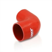 AJP Distributors Upgrade JDM Sport Universal Replacement 2" - 2.5" ID 90  Degree Elbow Angle Bend High Temperature 3-Ply Silicone Coupler Hose Pipe Tube Turbo Intercooler Intake Piping Red