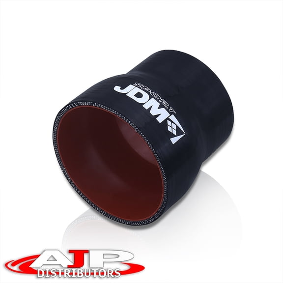 AJP Distributors Upgrade JDM Sport Universal Straight 2.5" To 3" Black Red Silicone Reducer Coupler Hose Tube Pipe Piping Flexible Intercooler Intake Forced Induction Turbo