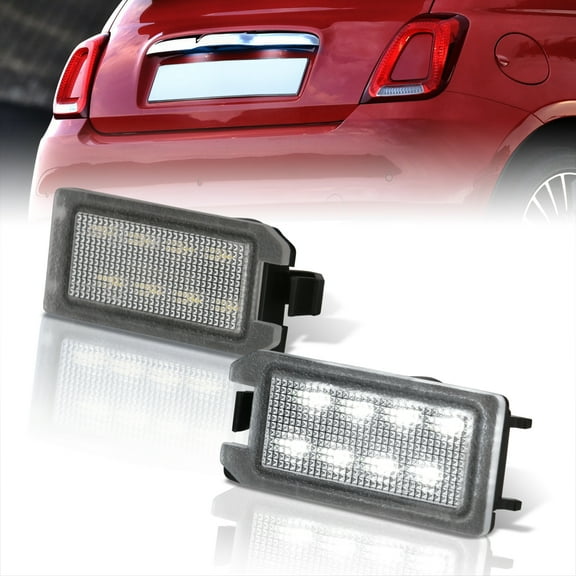 AJP Distributors White SMD LED License Plate Lights Lamps Pair Compatible/Replacement For Maserati Levante Fiat 500 Dodge Viper Compass Grand Cherokee 2013 2014 2015 2016 2017 2018 2019 2020 2021 2022
