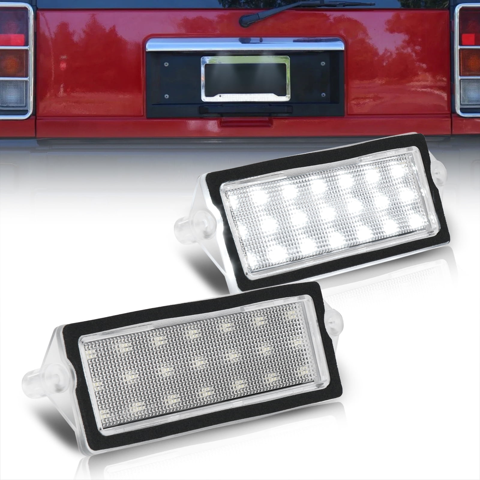 AJP Distributors White SMD LED License Plate Lights Rear Bumper Tail