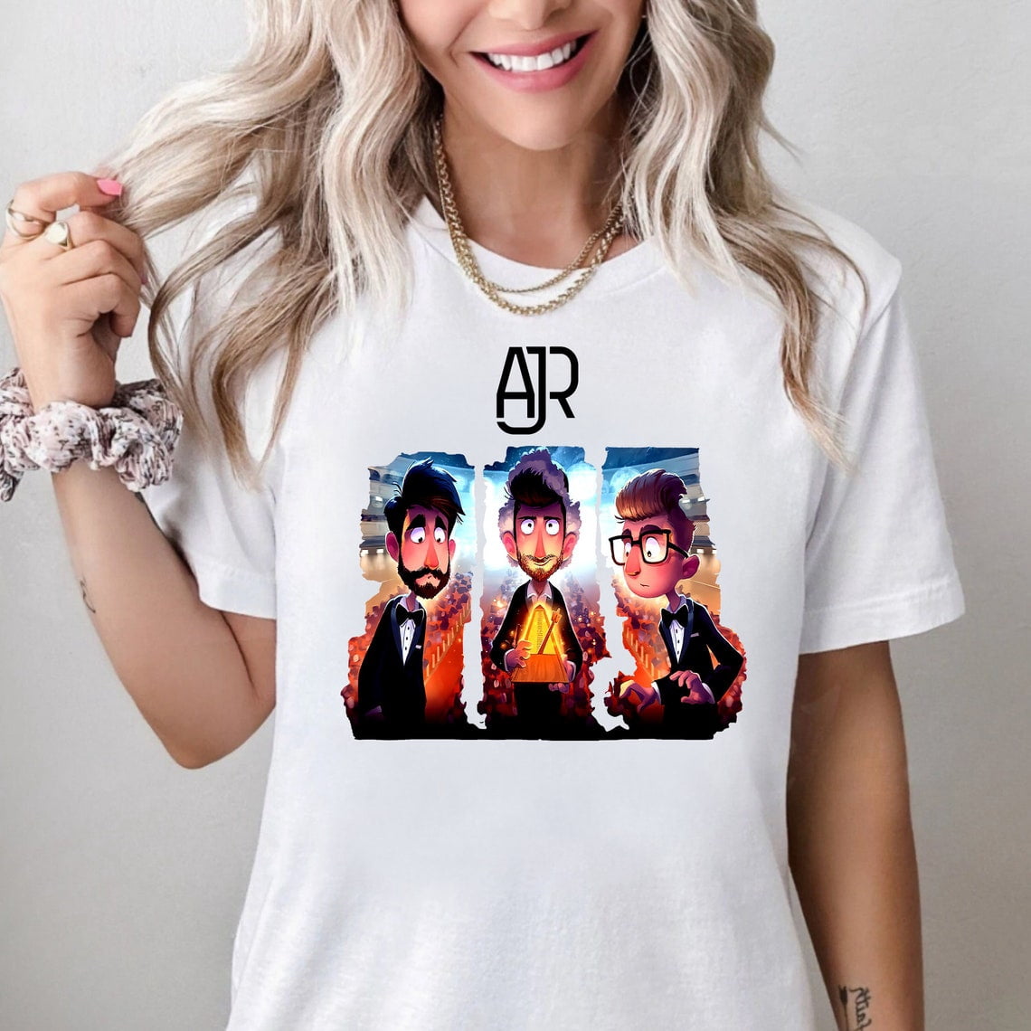 AJR Band Shirt, Ajr Members Chibi Shirt, Photo Member Band Tour 2024 ...