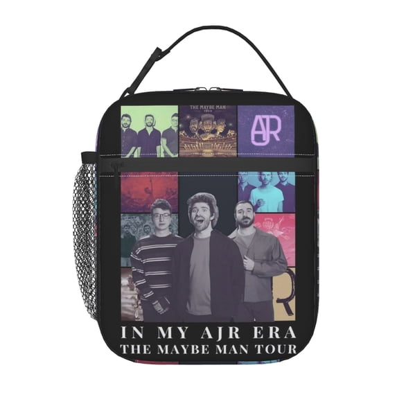 AJR Click Art Portable Lunch Bags Tote Shoulder Bag Insulated Lunch Boxes Picnic Beach Work