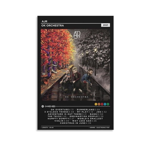 AJR OK ORCHES TRA  Canvas Poster Bedroom Decoration Landscape Office Valentine's Birthday Gift