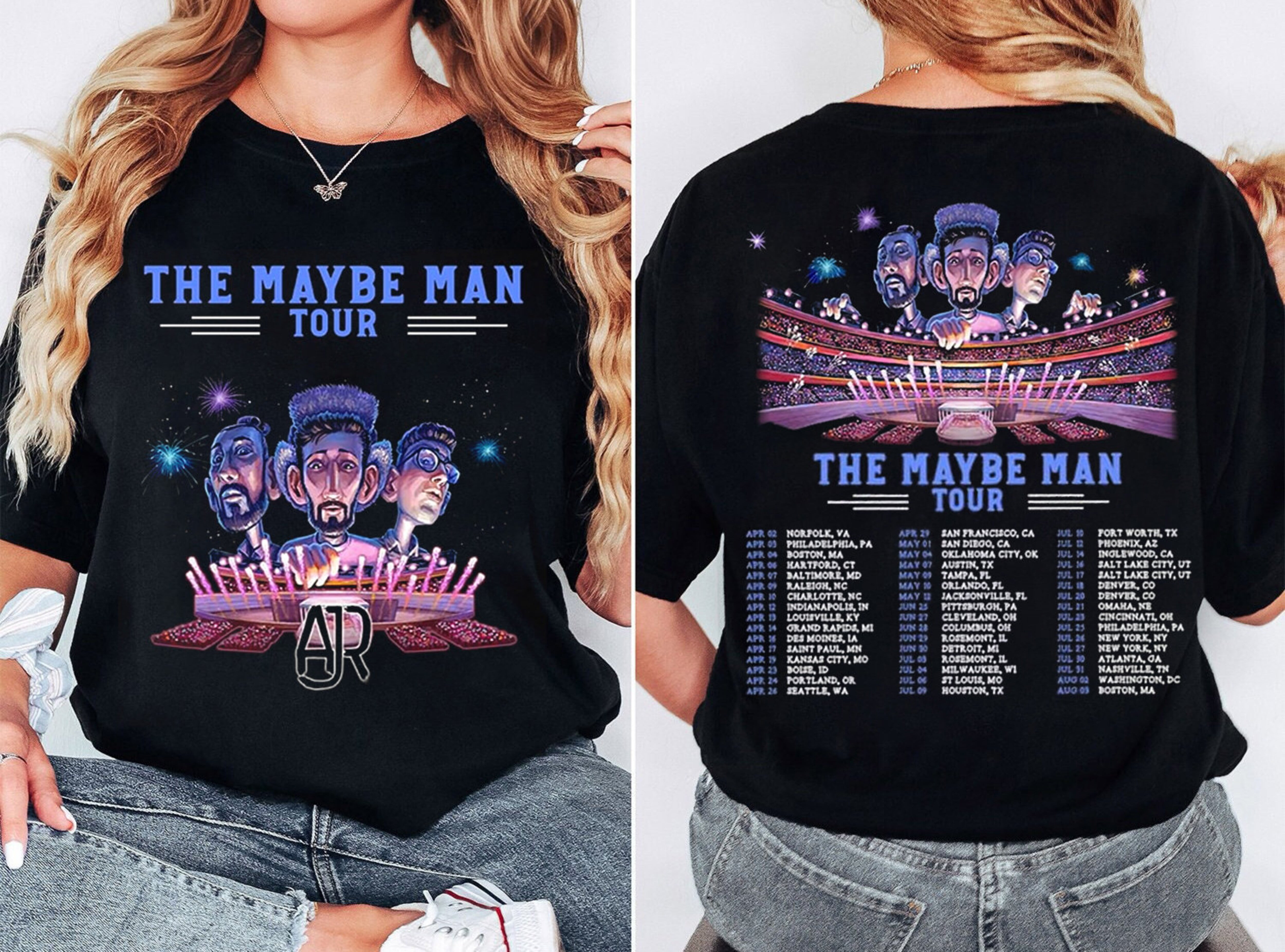 AJR The Maybe Man Tour 2024 TwoSided Shirt, Ajr Band Shirt, Ajr