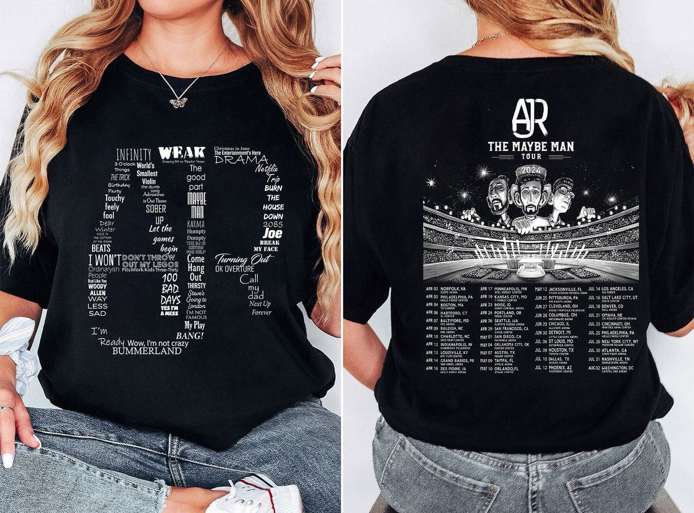 AJR The Maybe Man Tour 2024 TwoSided Shirt, AJR Band Fan Shirt, AJR