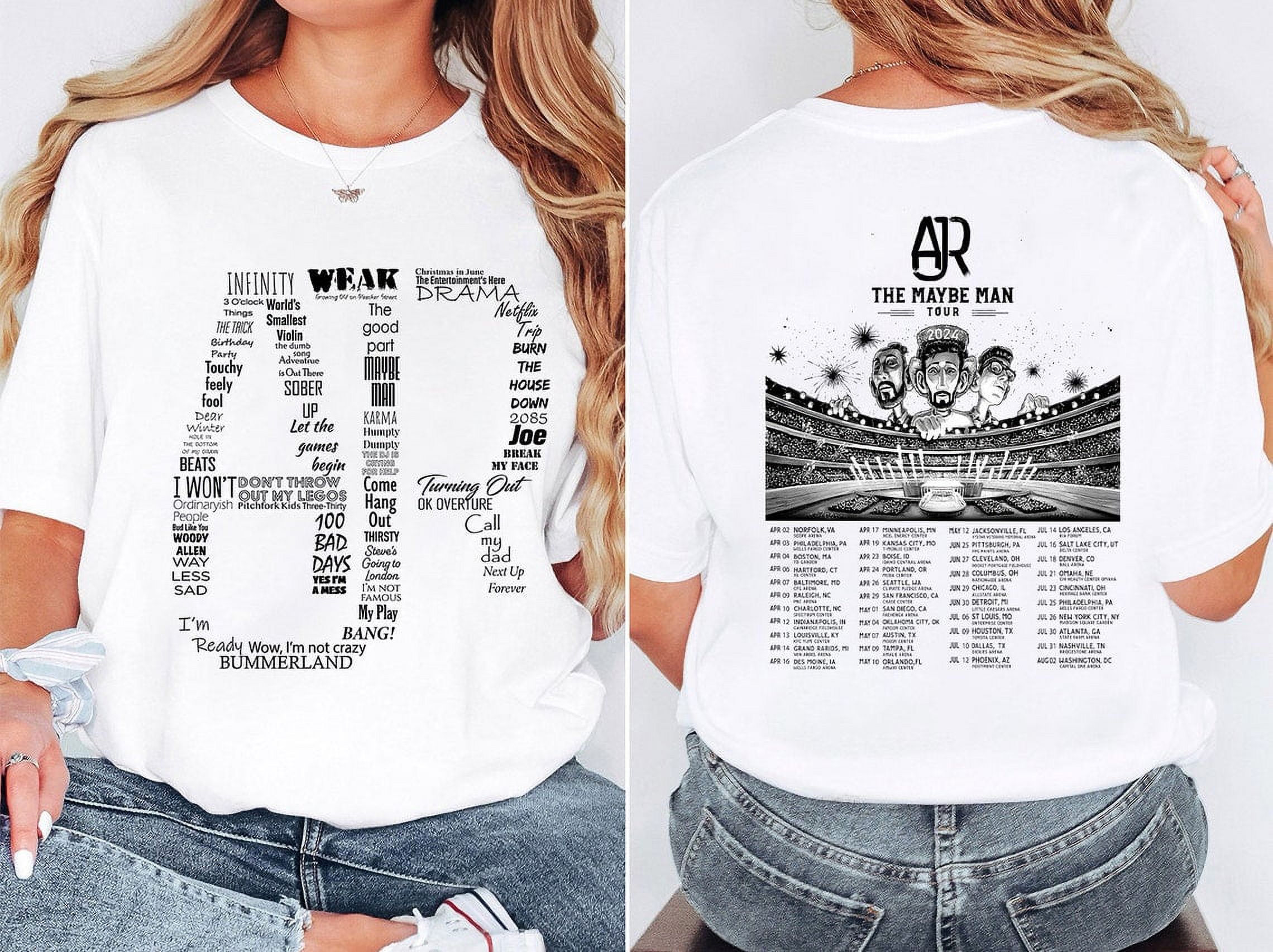 AJR The Maybe Man Tour 2024 TwoSided Unisex Shirt, AJR Band Fan Shirt