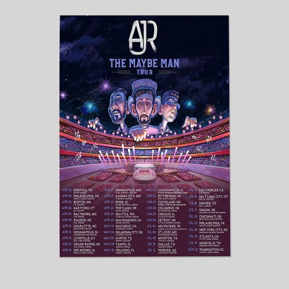 AJR The Maybe Man TourAlbum Cover Canvas Poster Print Music Posters for Room Aesthetic Gift Size 24''x36'' - Postora
