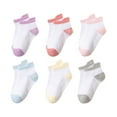 thumbnail image 1 of AJTQTH 6-Pack Toddler Socks with Grips Anti-Slip Cotton Crew Socks for Infant Newborn Girls Boys Solid Breathable Soft Non-Slip Socks Multicolor#04 1 Years, 1 of 5
