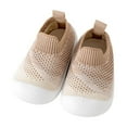 thumbnail image 1 of AJTQTH Baby Indoor Shoes Knitting Mesh Breathable Floor Shoes Boys Girls Toddler Thick Soled Non-slip Sweat Absorbent Slip-On Gradient Printed Shoes Coffee 16, 1 of 4