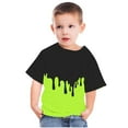 thumbnail image 1 of AJTQTH Boys Girls Cute Tshirts Kids Color Block Short Sleeve Crewneck Tees Tops Summer Casual Comfortable Fit Loose Shirts Blouses Clothes Outfits Green 7-8 Years, 1 of 4