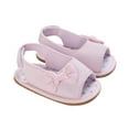thumbnail image 1 of AJTQTH Canvas Shoes for Toddler Baby Comfortable Summer Casual Non-Slip Slippers Plaid Open-Toe Ankle Adjustable Straped Sandals with Velcro Cute Bowknot Shoes Pink Size 12, 1 of 1