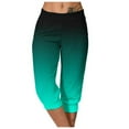 thumbnail image 1 of AJTQTH Capri Joggers Pants for Women Stylish Gradient Printed Soft Casual Sweatpants Loose Carpi Pants with Pockets Mint Green XXL, 1 of 6