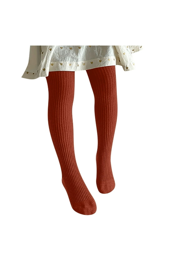 Cotton Cable Knitted Tights for Girls Winter Warm Stockings Solid Color Comfortable Fit Leggings Seamless Tights Warm Strectchy Breathable Pantyhose Red L