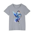 thumbnail image 1 of AJTQTH Cute Butterfly Print Tshirts for Kids Boys Girls Summer Cotton Relaxed Fit Outfits Clothes Short Sleeve Tees Round Neck Tops Shirts Blouses Gray 4 Years, 1 of 5