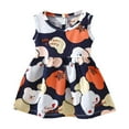 thumbnail image 1 of AJTQTH Cute Sundress for Girls Round Neck Sleeveless Summer Gowns Cartoon Printed Frocks Kids Toddler Baby Casual Slim Fit Outfits for Beach Holiday Party Birthday Black 7 Years, 1 of 3