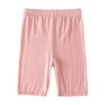 thumbnail image 1 of AJTQTH Girls Bike Shorts Toddler Kids Solid Color Basic Short Leggings Summer Breathable Yoga Dance Sport Shorts Under Dress Safety Short Pants Pink 4 Years, 1 of 3