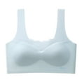 thumbnail image 1 of AJTQTH Girls Bras for Youth Teens Cute Solid Color Comfortable Fit Bras Soft Suspenders U-Neck Breathable Lightweight Comfy Underwear Light Blue 11 Years, 1 of 9