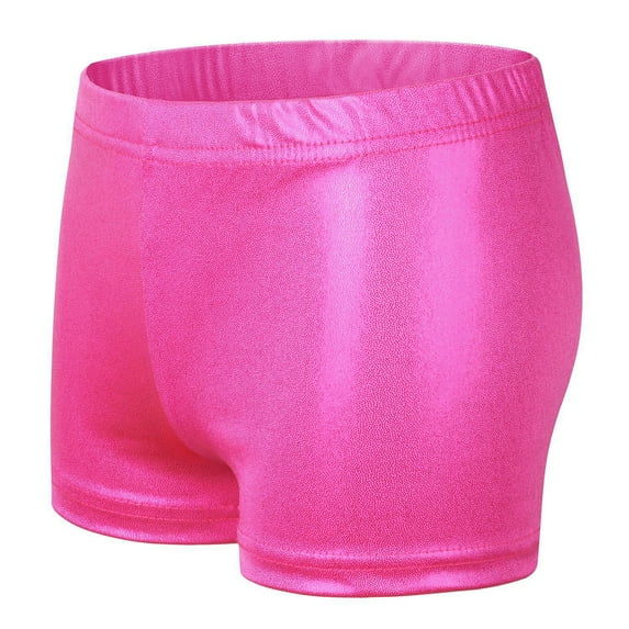 AJTQTH Girls Fitness Dance Pants Kids Solid Color Leggings Yoga Sports Short Pants Summer Casual Comfy Slim Fit Clothes for Sport Yoga home Hot Pink 10-11 Years