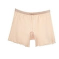 thumbnail image 1 of AJTQTH Girls Modal Shorts Summer Breathable ThinShorts Elastic-Waisted Solid Straight-Leg Short Pants Ruched Hem Casual Sleep Shorts Pink 140, 1 of 3