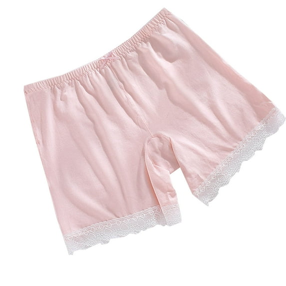 AJTQTH Girls Modal Underwear Comfort Waistband Breathable Soft Underpants Lace Patchwork Cute Briefs Anti-Glare Bottoms Pink 110
