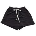thumbnail image 1 of AJTQTH Girls Shorts Drawstring Solid Color Casual Shorts with Pockets Lined Anti-Glare Short Pants Summer Cotton Outfits Black 7 Years, 1 of 3