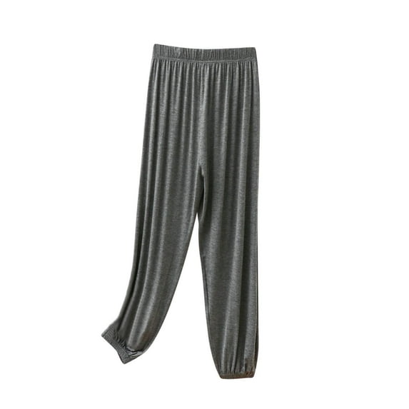AJTQTH Joggers for Women Modal Stylish Solid Color Elastic-Waisted Straight Sweatpants Loose Fit Casual Sports Pants Dark Gray L