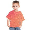 thumbnail image 1 of AJTQTH Kids Boys Girls Summer Short Sleeve Round Neck Graphic Tees Shirt Loose Fit Casual Pullover Tops Lightweight Soft Cotton T-Shirts Orange 9-10 Years, 1 of 4