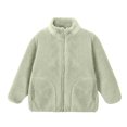 thumbnail image 1 of AJTQTH Kids Girls Winter Sherpa Fleece Warm Jackets Casual Full Zip up Long Sleeve Soft Plush Thick Stand Collar Outwear Coat with Pocket Green 3-4 Years, 1 of 3