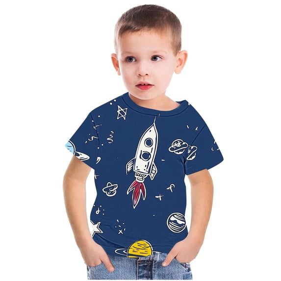 AJTQTH Kids Short Sleeve Tees Boys Girls Unisex Cute Cartoon Graphic Tees Polka Dots Printed Casual Tshirts Summer Relaxed Fit Outfits Clothes Multicolor#05 13 Years