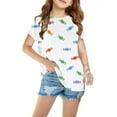 thumbnail image 1 of AJTQTH Kids Short Sleeve Tees Boys Girls Unisex Cute Cartoon Graphic Tees Polka Dots Printed Casual Tshirts Summer Relaxed Fit Outfits Clothes Multicolor#06 11 Years, 1 of 5