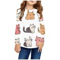 thumbnail image 1 of AJTQTH Kids T-Shirts Spring Fashion Long Sleeve Cute Cartoon Pattern Print Crew Neck Basic Pullover Tops Funny Pattern Graphic Tees Shirt Mulitcolor#07 7-8 Years, 1 of 6