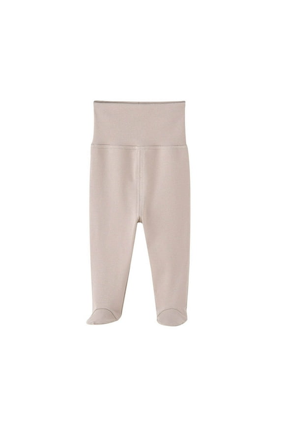 Leggings for Toddler Baby Infant Newborn Baby Kids Cute Tummy Keep-Warm Bottom-Closed Trousers Pants Summer Spring Cotton Comfy Boys Girls Clothes for Homewear Gray 3 Months