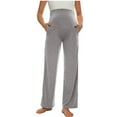 thumbnail image 1 of AJTQTH Maternity Leggings for Women over the Belly Supporting with Pockets Stretchy Soft Bootcut Yoga Pants Pregnancy Active Wear Gray XL, 1 of 6
